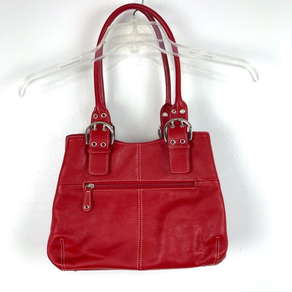 Tignanello Handbags - Tignanello Red Leather Purse Handbag Grommet